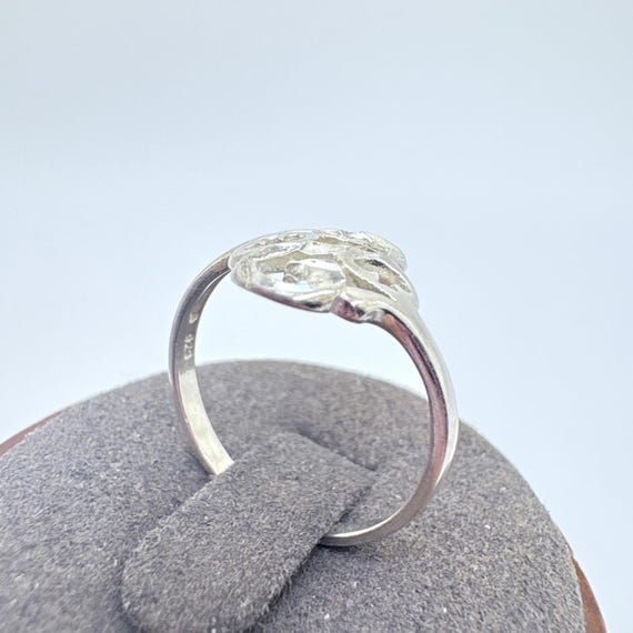 Openwork Scroll Design Band Ring VTG Solid Sterli… - image 4