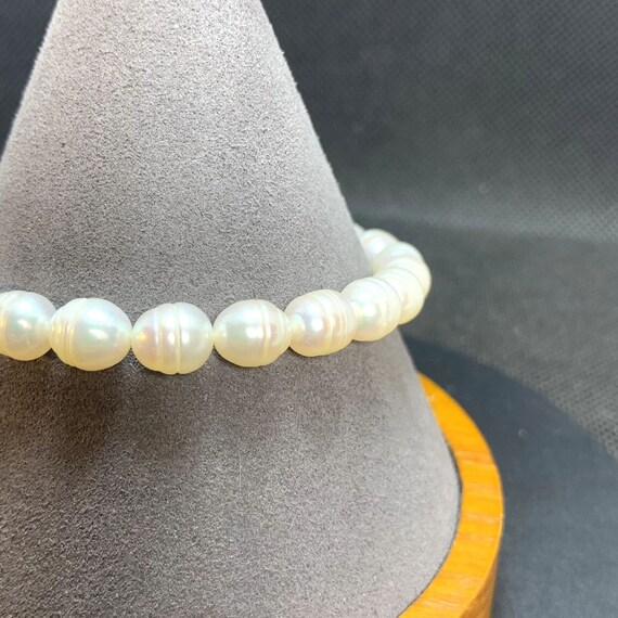 Cultured Freshwater Pearl Bracelet Elastic No Cla… - image 2