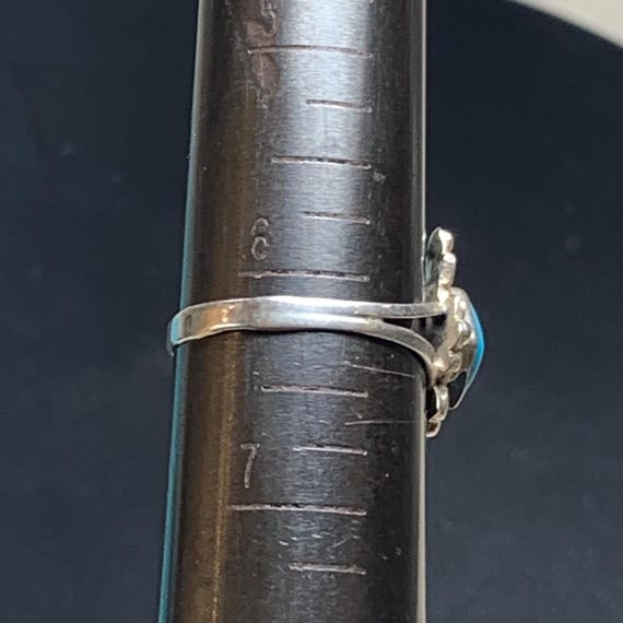 Composite Turquoise Scroll Statement Ring Solid S… - image 8