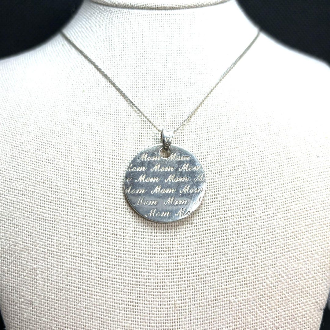 Script Engraving Jewelry VTG Sterling Silver 925