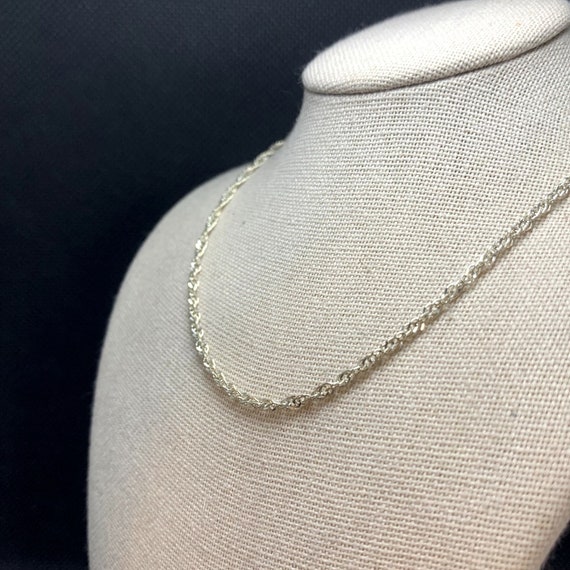 VTG Sterling Silver 925 Italy Twist Rope Chain Ne… - image 3