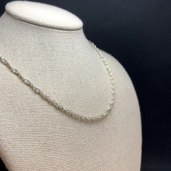 VTG Sterling Silver 925 Italy Twist Rope Chain Ne… - image 2
