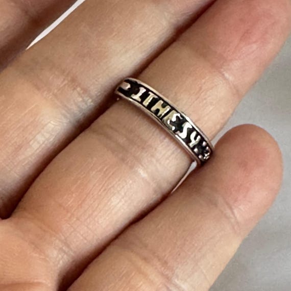 VTG Solid Sterling Silver 925 Scripture Design 4m… - image 6