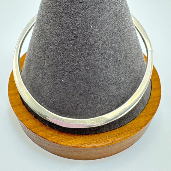 VTG Solid Sterling Silver 925 Squared Bangle Brac… - image 2