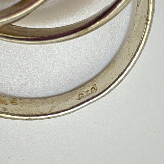 VTG Solid Sterling Silver 925 Interlocking Bands … - image 8