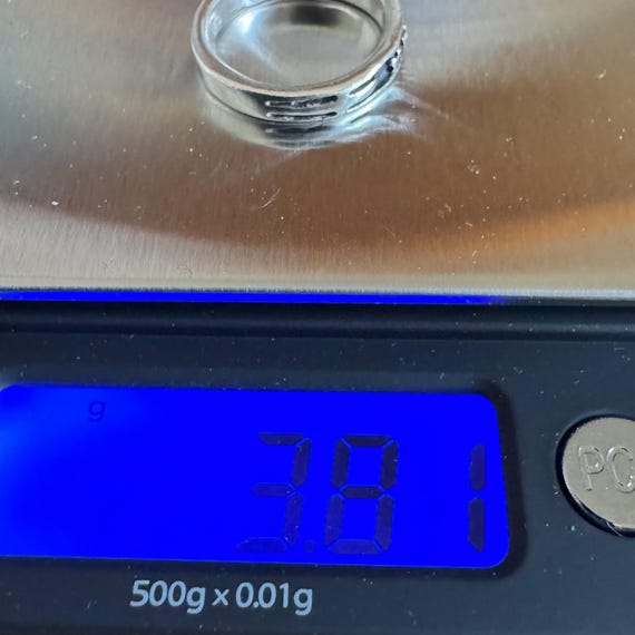 VTG Solid Sterling Silver 925 Scripture Design 4m… - image 9