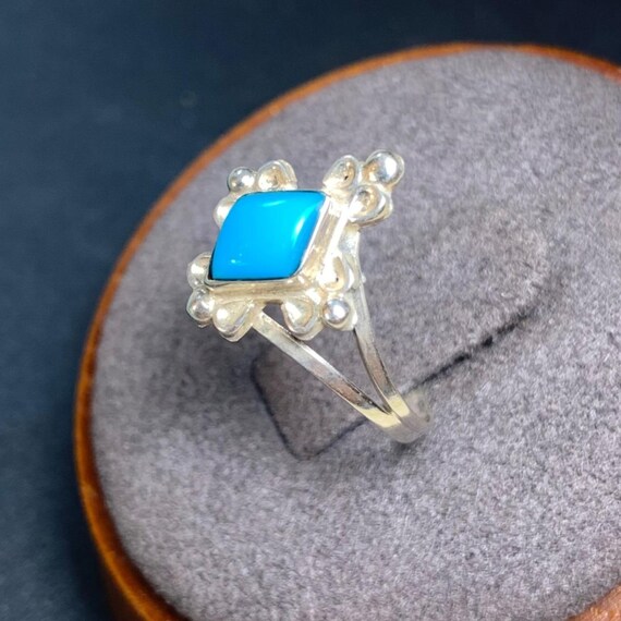 Composite Turquoise Scroll Statement Ring Solid S… - image 3