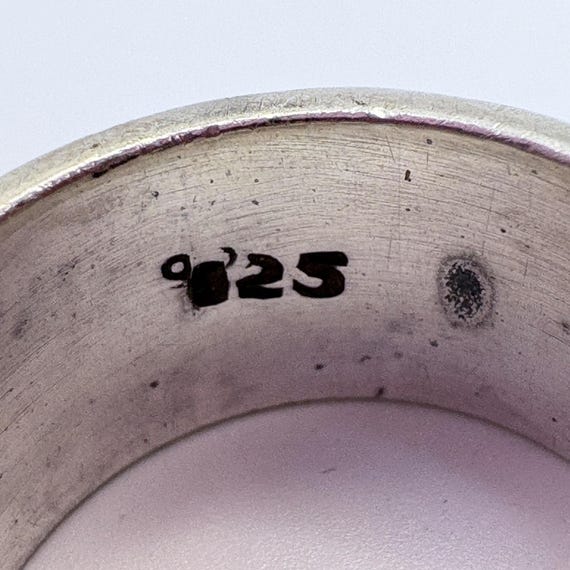 VTG Solid Sterling Silver 925 Interlocking Design… - image 7