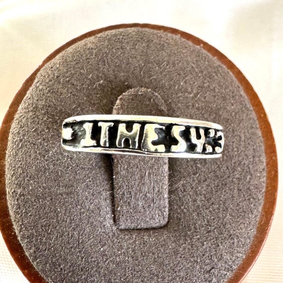 VTG Solid Sterling Silver 925 Scripture Design 4m… - image 1