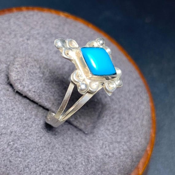Composite Turquoise Scroll Statement Ring Solid S… - image 2