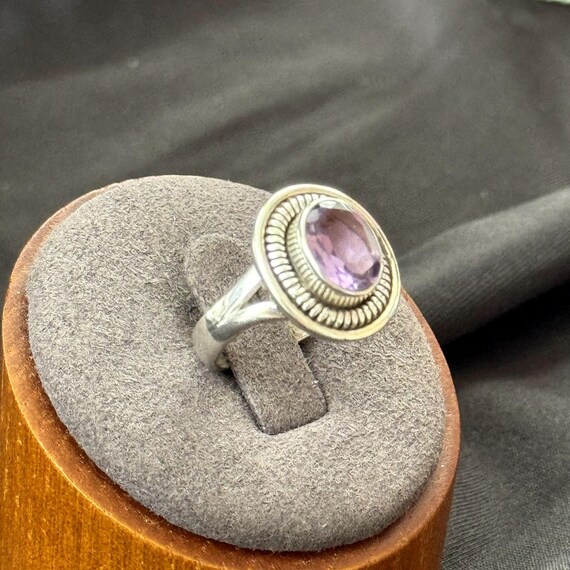 VTG Amethyst Ring Statement Boho Southwestern Rop… - image 4