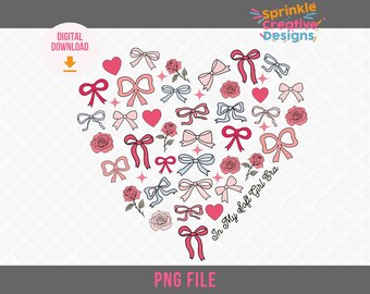 In My Soft Girl Era Heart Bows coquette PNG File, Coquette PNG, Coquette bows, pink bows, girly era, Coquette Trend Design, coquette top png