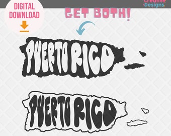 Puerto Rico svg -Map of Puerto Rico SVG - Puerto Rico Map SVG - Puerto Rico cut file - Puerto Rico T-shirt svg