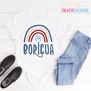 Boricua svg - Boricua Rainbow svg - Puerto Rican rainbow Svg - Spanish svg - Rainbow PR cut file - SIlhouette svg File - Cricut Svg File