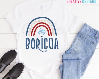 Boricua svg - Boricua Rainbow svg - Puerto Rican rainbow Svg - Spanish svg - Rainbow PR cut file - SIlhouette svg File - Cricut Svg File