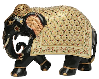 Hand carved Wooden Elephant Statue, Wooden Elephant, Home Decor, Wooden craft, Gift Statue, Elephant sculpture, Elephant, Indian Art