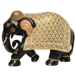 Hand carved Wooden Elephant Statue, Wooden Elephant, Home Decor, Wooden craft, Gift Statue, Elephant sculpture, Elephant, Indian Art