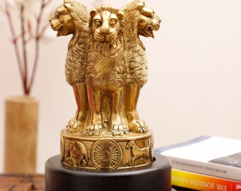 アショーカ王の柱 | 真鍮製アショーカ王の柱 | インドのアショーカ王の柱 | アショーカ王の柱 23 cm | インドのアショーカ王の柱 | アショーカ王の手作り像