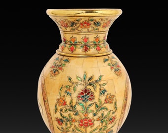 38CM Hand Painted Camel Wood Flower Vase, Wood Vase, flower vase for home Decor,Living room,Flower vase for office ,Gift for Home Decoration