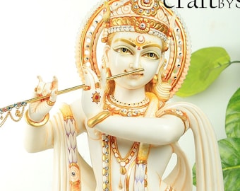 Lord Krishna-het Spelen Fluit Op Gelukkige Janmashtami-de