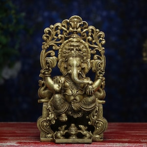 Ganesh Statue , Brass Ganesha Idol,Lord Ganesha Statue, Ganesha Statue, Brass Elephant God, Good Luck God, Vinayaka Statue, home decor