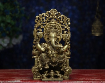 Ganesh Statue , Messing Ganesha Idol, Lord Ganesha Statue, Ganesha Statue, Messing Elefant Gott, Glück Gott, Vinayaka Statue, Wohnkultur