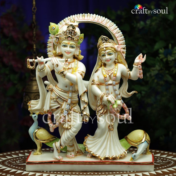 Radha Krishna Hare Krishna with Radha Statue Marble Radha 