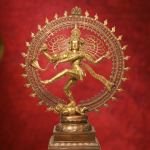 Brass Nataraja Statue, Dancing Shiva, Nataraja Statue, 35 Cm, Big Large  Brass Nataraja Idol, Nataraja Murti, Yoga Room Decor 