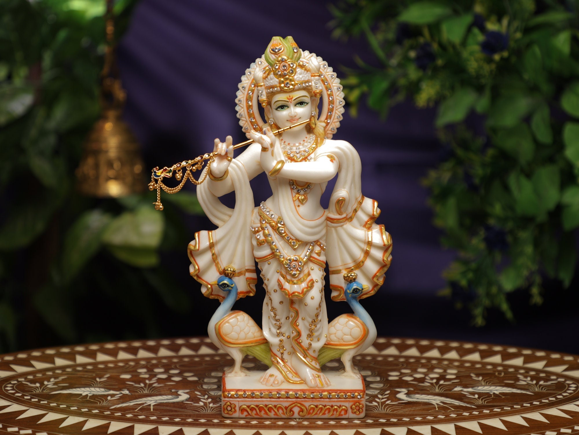 Buy Marble Krishna Statue 32cm Lord Krishna Idol Shri Krishan Online in India - Etsy