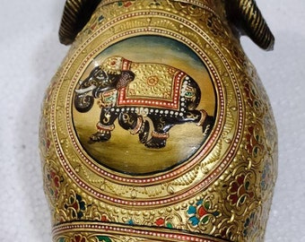 ヴィンテージ タイ製 手彫り 木製 母子象 ヴィンテージ タイ製 手彫り