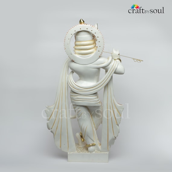 クリシュナ像、72 CM ビッグダストマーブル主クリシュナアイドル