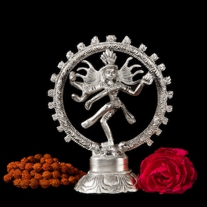 Dancing Shiva Nataraja Statue, Dancing Shiv Natraj Statue,14CM Brass Lord Shiva Natraja Sculpture,Shiv Nataraj Figurine,Temple Yoga Studio