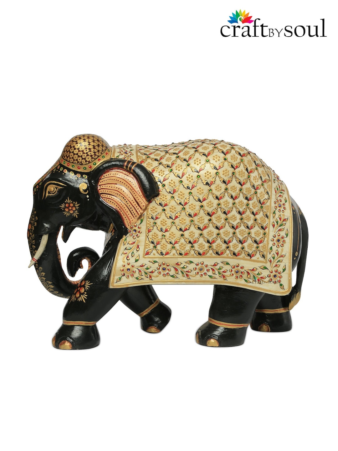 Hand Carved Wooden Elephant Statue, Wooden Elephant, Home Decor, Wooden ...
