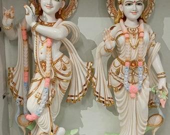 3 feet dust marble krishna statue