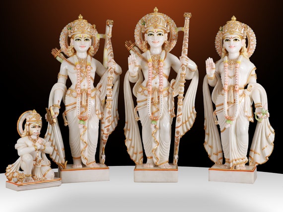 Altar Box Statue with Ram, Laxman and Sita Altar Box Statue with Ram, Laxman and Sita