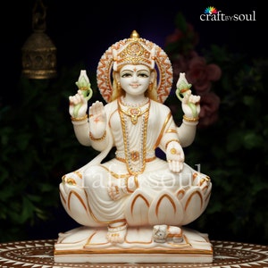 Big Lakshmi Goddess Statue,Sitting Laxmi Idol,Goddess of Wealth,Diwali Indian Gift,Hindu Maa of Wealth, Good fortune, Fertility & Prosperity