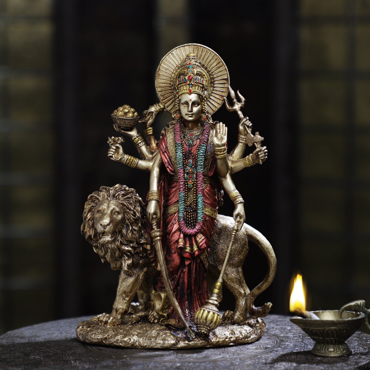 Maa Durga Statue27cm Resin Bengali Devi for House Goddess Etsy