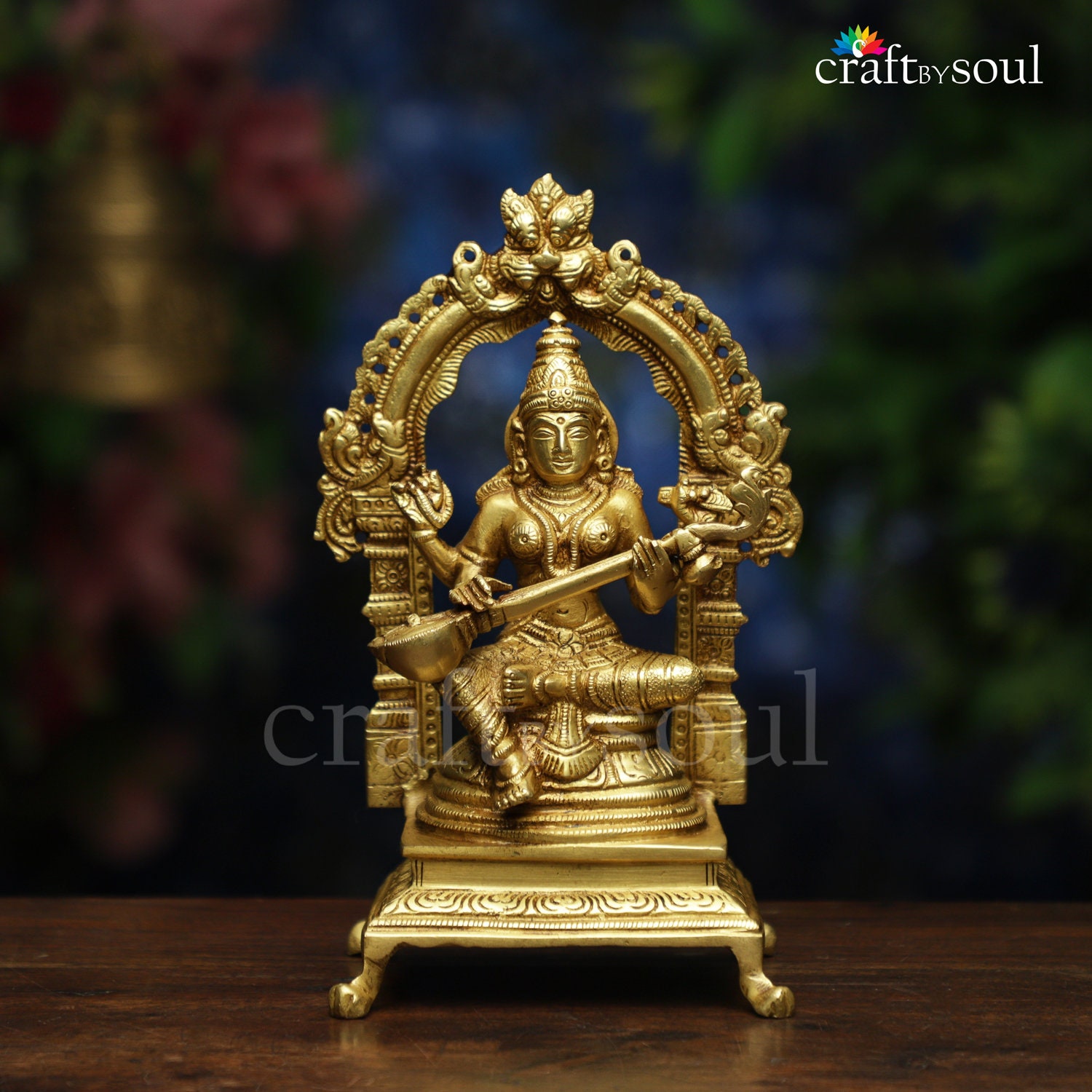 Saraswati Statue,Idol Small Maa Saraswati Statue.Saraswathi Hindu goddess of Arts, Music & Knowledge Murti Altar Decor,Brass Sculpture Decor