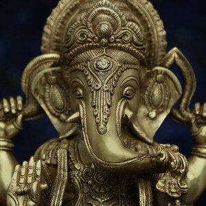Ganesh Statue , Brass Ganesha Idol,Lord Ganesha Statue, Ganesha Statue, Brass Elephant God, Good Luck God, Vinayaka Statue, home decor