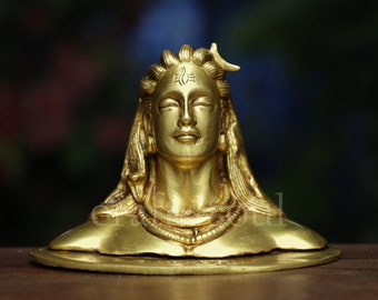 Estatua de latón Adiyogi Shiva, Sadhguru Adiyogi Shiv Bholenath, dios hindú de la meditación, yoga, tiempo, templo de la destrucción, estatua de la Fundación Isha.