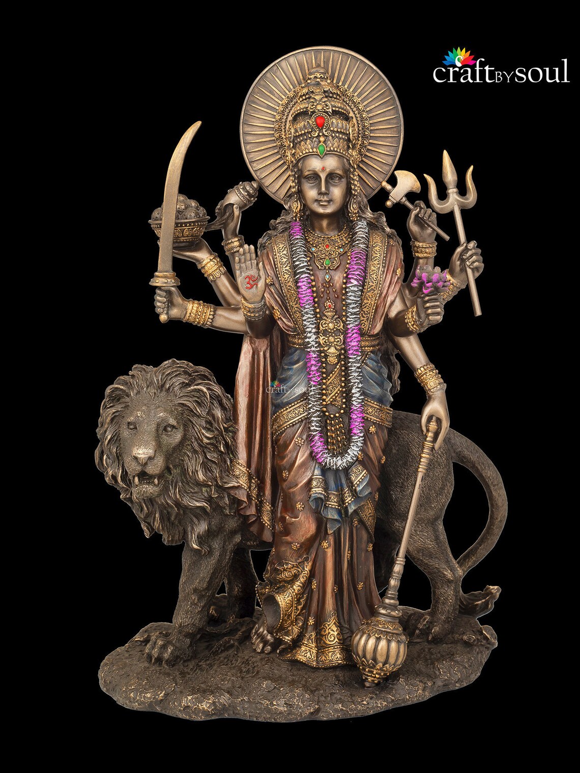 Maa Durga Statue28cm Cultured Bronze Bengali Devi for House Etsy UK