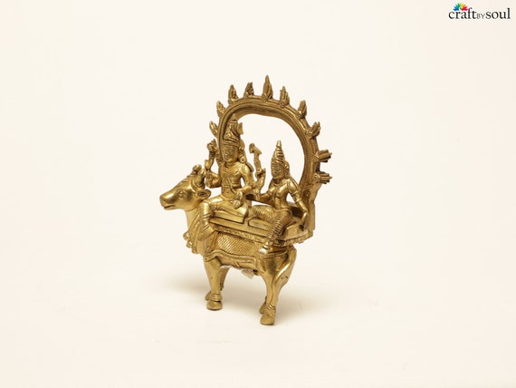 Hand Finished Brass Shiva Family Statue - Shiva, Parvati and Ganesh 25cm x 18cm Hand Finished Brass Shiva Family Statue - Shiva, Parvati and Ganesh 25cm x 18cm
