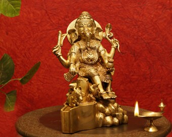 Ganesha Statue, Ganesha Statue, Lord Ganesha Statue, Ganesha Statue, Messing Elefant Gott, Glücksgott, Vinayaka Statue, Wohnkultur