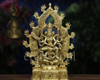 Estatua de Kamakhya, Estatua de bronce kamakhya Devi, Diosa tántrica, Kali y Tirpura Sundari, Diosa del deseo, Fertilidad, Devi Parvati Sati