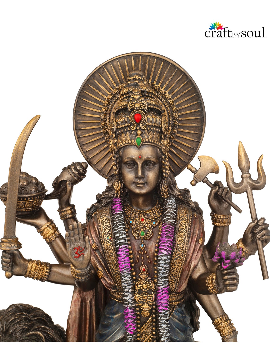 Maa Durga Statue28cm Cultured Bronze Bengali Devi for House Etsy UK