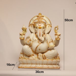 Marble Ganesha Statue,20 Big Pure Marble Ganesh Idol,ganapathi Murthi ...