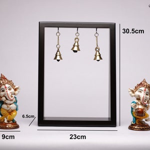 Ganesha Statues in Wooden Frame, Musical set of Ganesha Idol, Dancing Ganesha God of new Beginning for Altar, Cute Ganesha Statues For Decor image 6