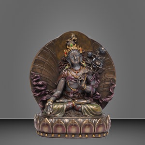 Green Tara Statue | 15CM Tara Statue | Bodhisattva | Buddhism | Female Buddha | Mother of liberation | Shakti Goddess | Tibetan Goddess |
