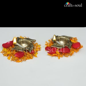 Messing olie dia, olie Wick Diya Indiaas decor, messing diya klein, messing deepak voor Diwali Home Decor, Kerela Lamp Set, Deepawali Tempel Shrine Deco