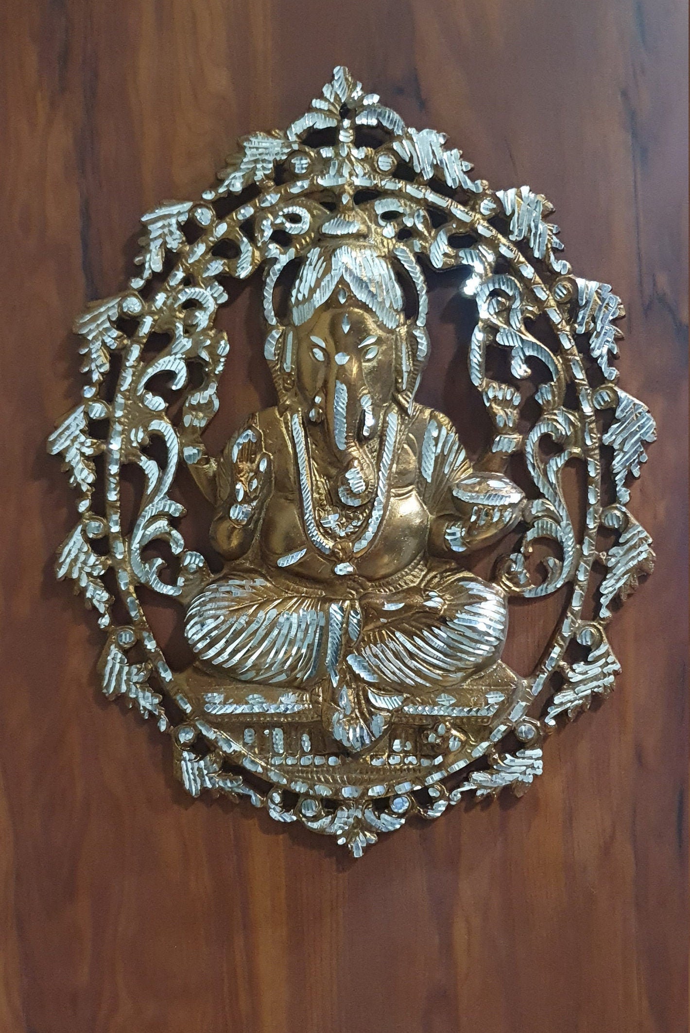 Ganesha HangingMetal Wall Ganesh Hanging 34CM Ganes Wall Etsy